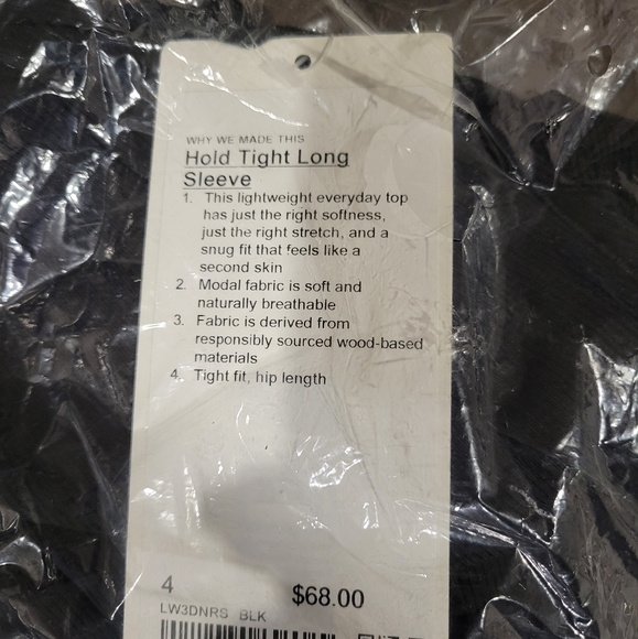 SOLD-Lululemon Hold Tight Long Sleeve Shirt SZ 4 - Picture 6 of 6
